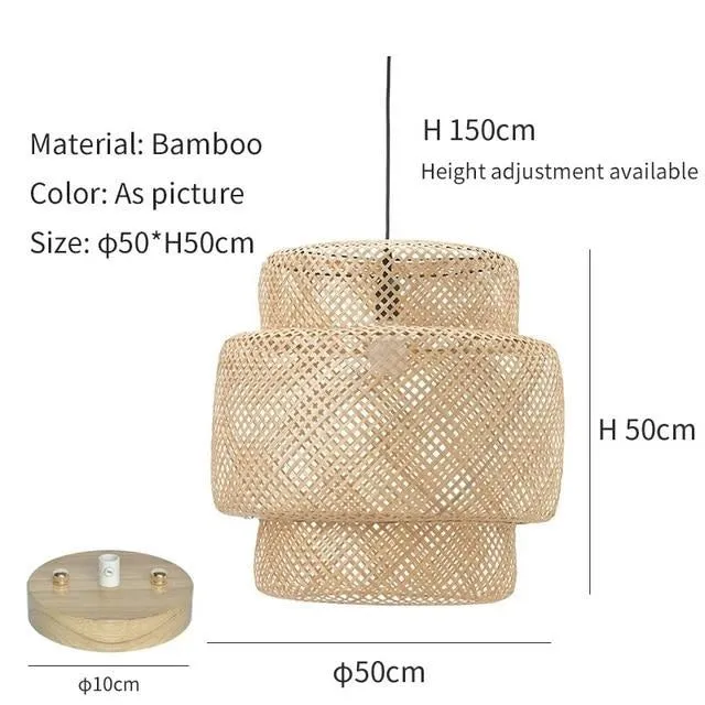 Bamboo Rattan Weaving Lampshade