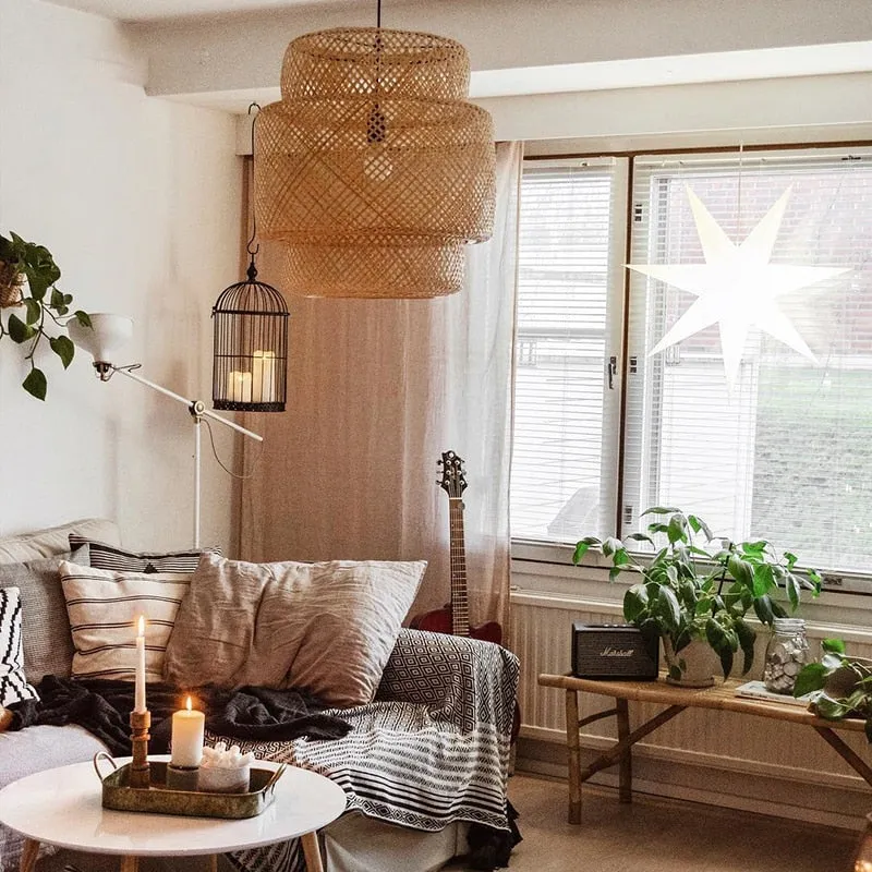 Bamboo Rattan Weaving Lampshade