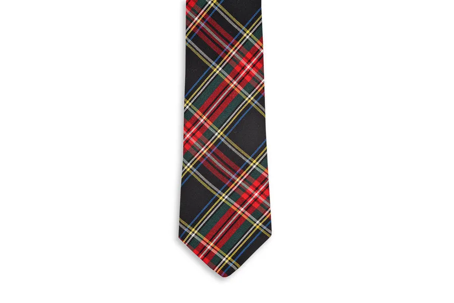 Black Stewart Tartan Necktie
