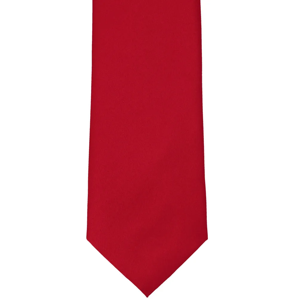 Festive Red Solid Color Necktie