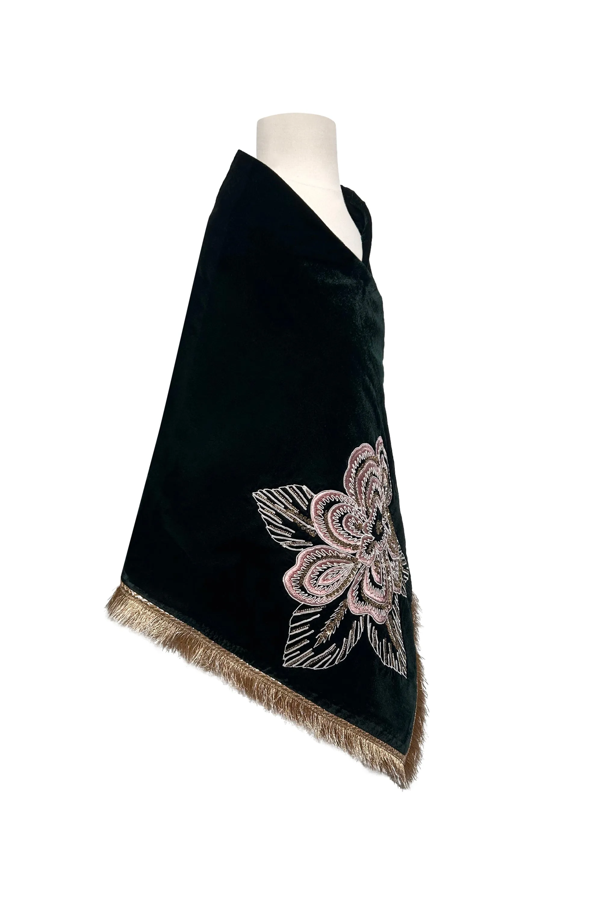 Green Velvet Shawl