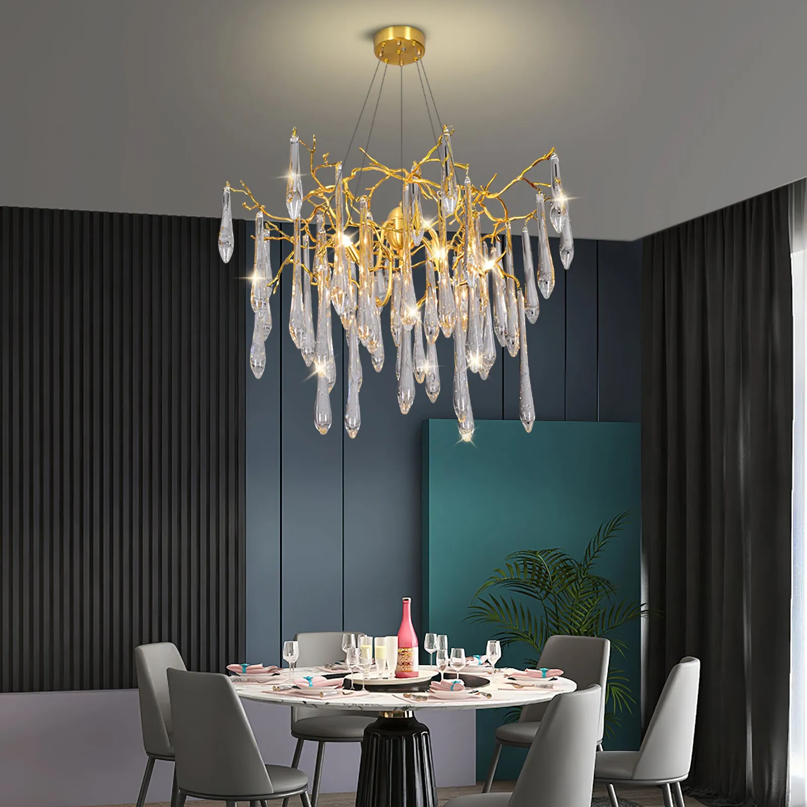 Icicle Crystal Chandelier