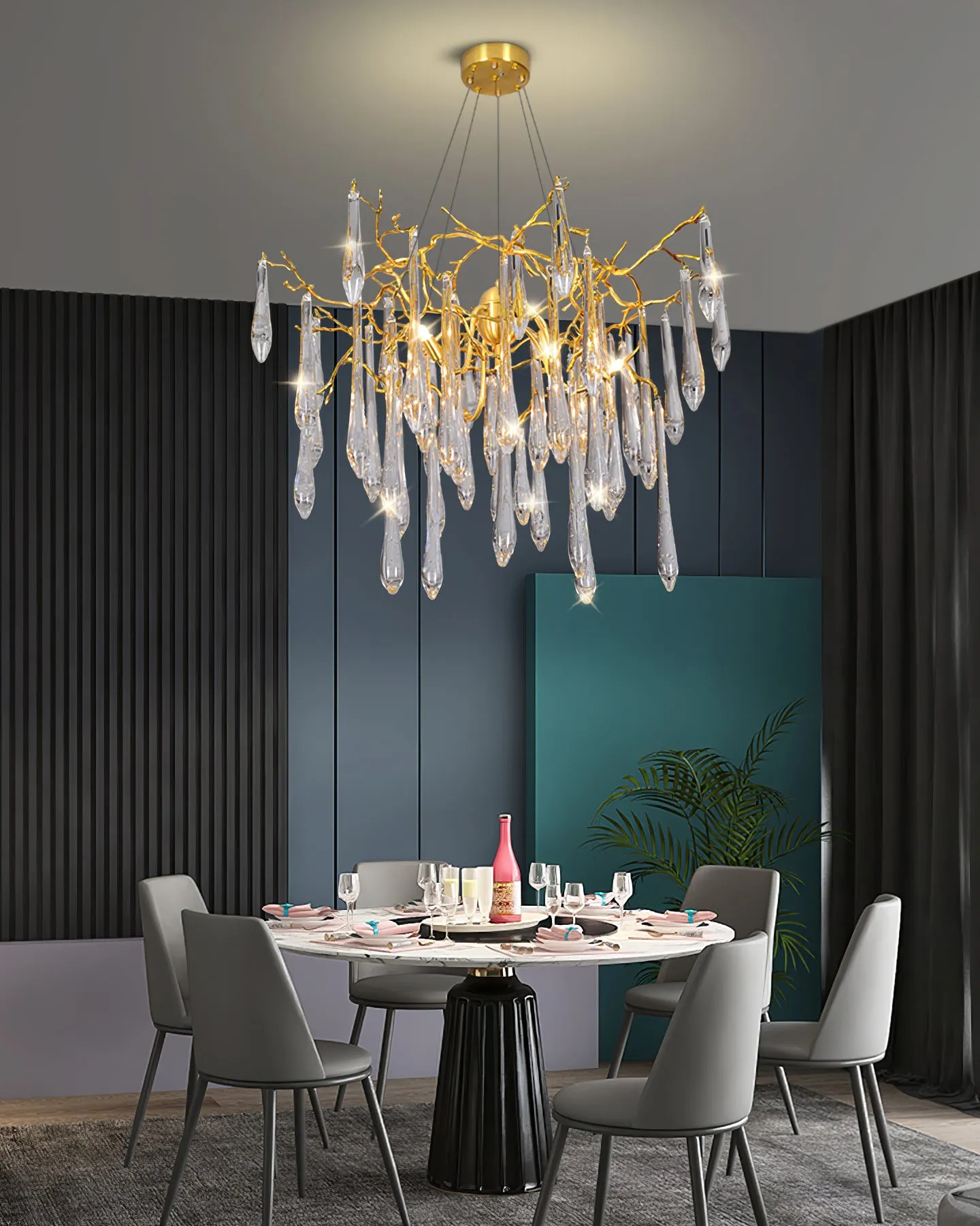 Icicle Crystal Chandelier