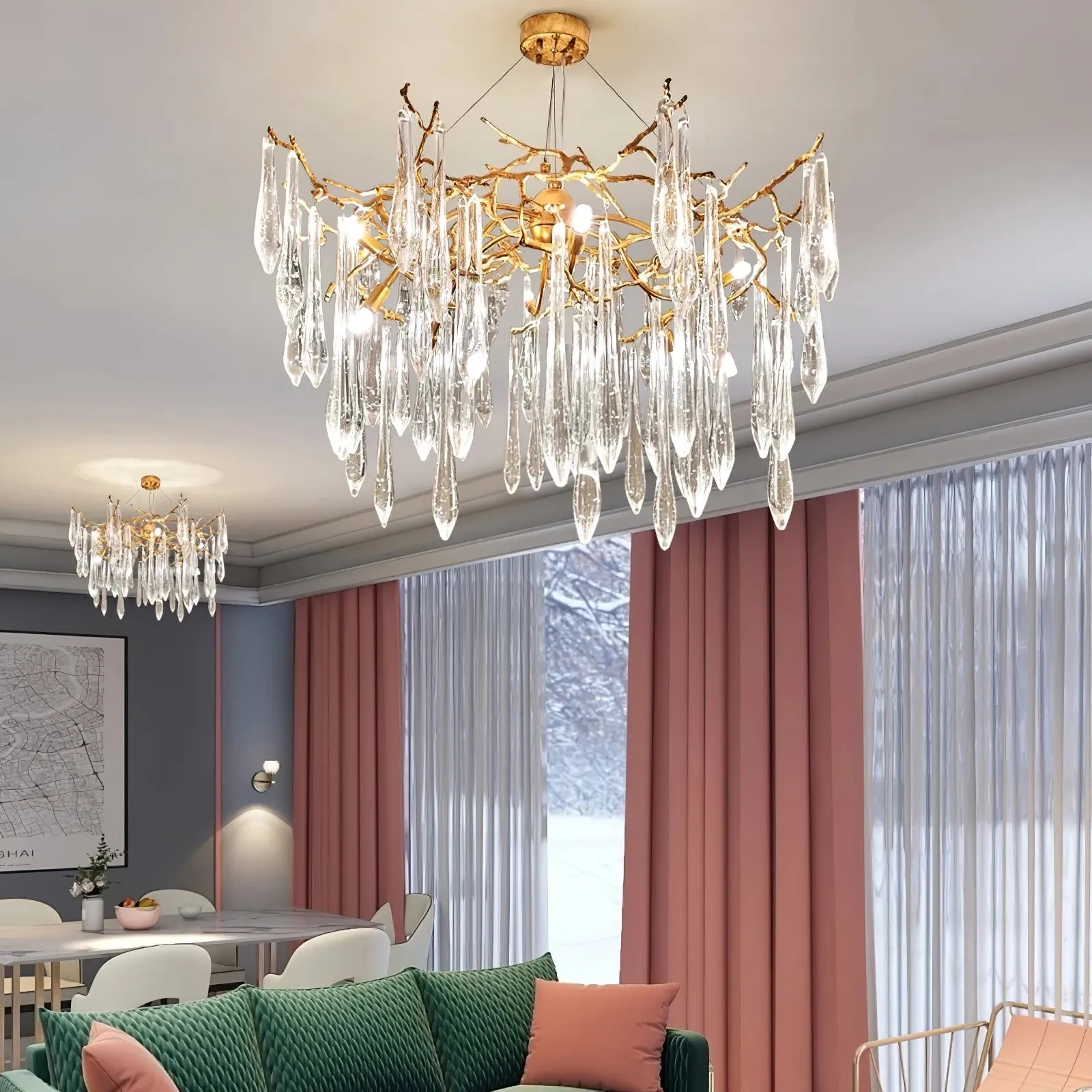Icicle Crystal Chandelier