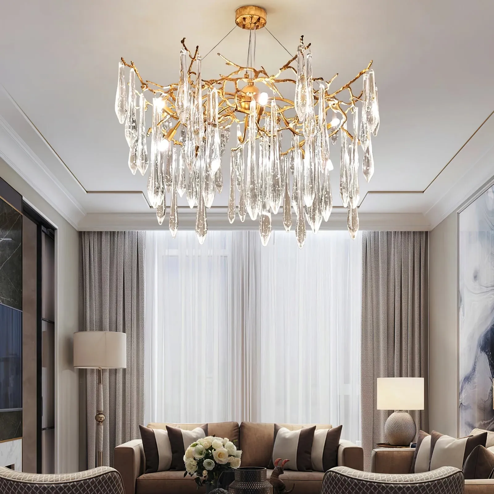 Icicle Crystal Chandelier