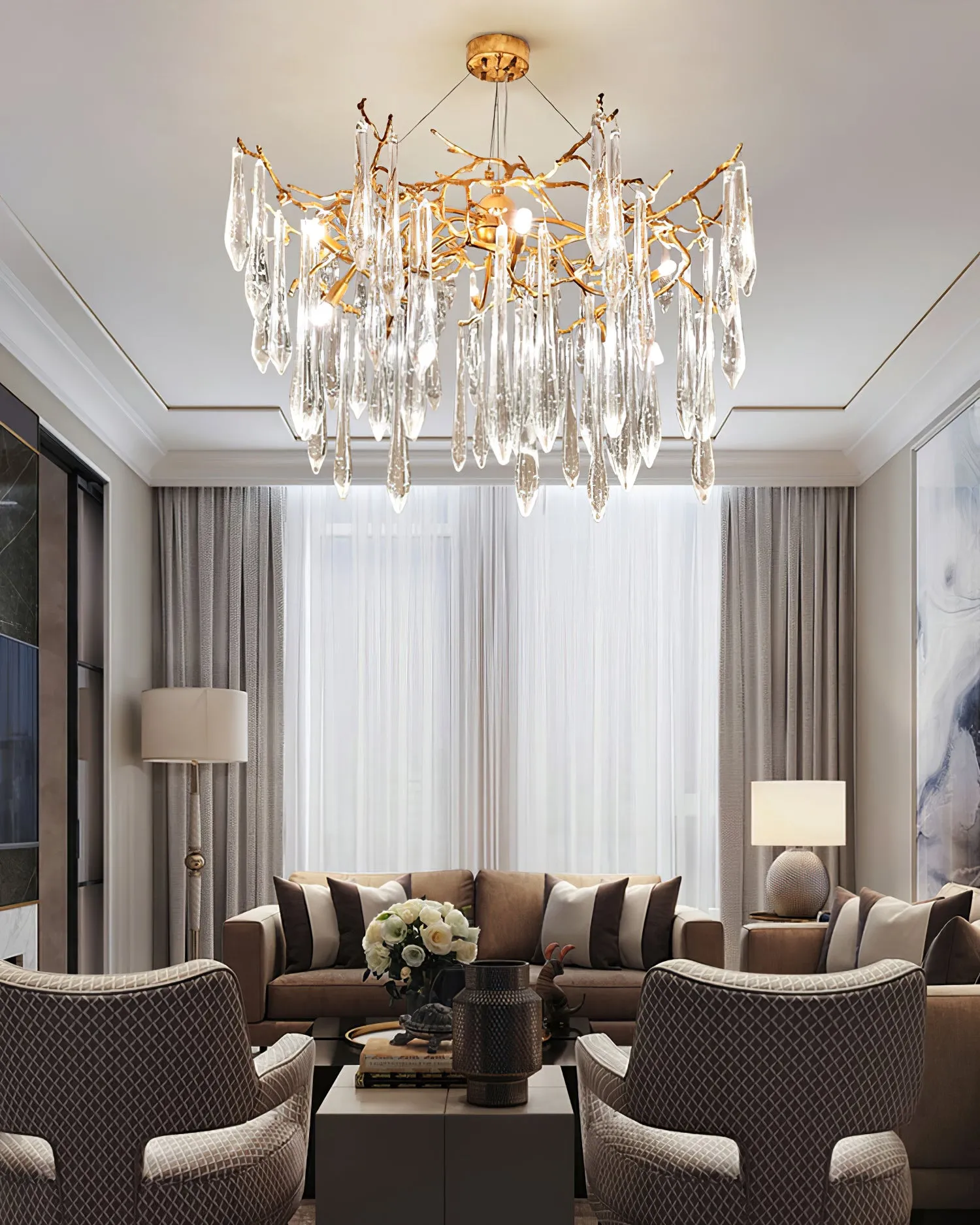 Icicle Crystal Chandelier