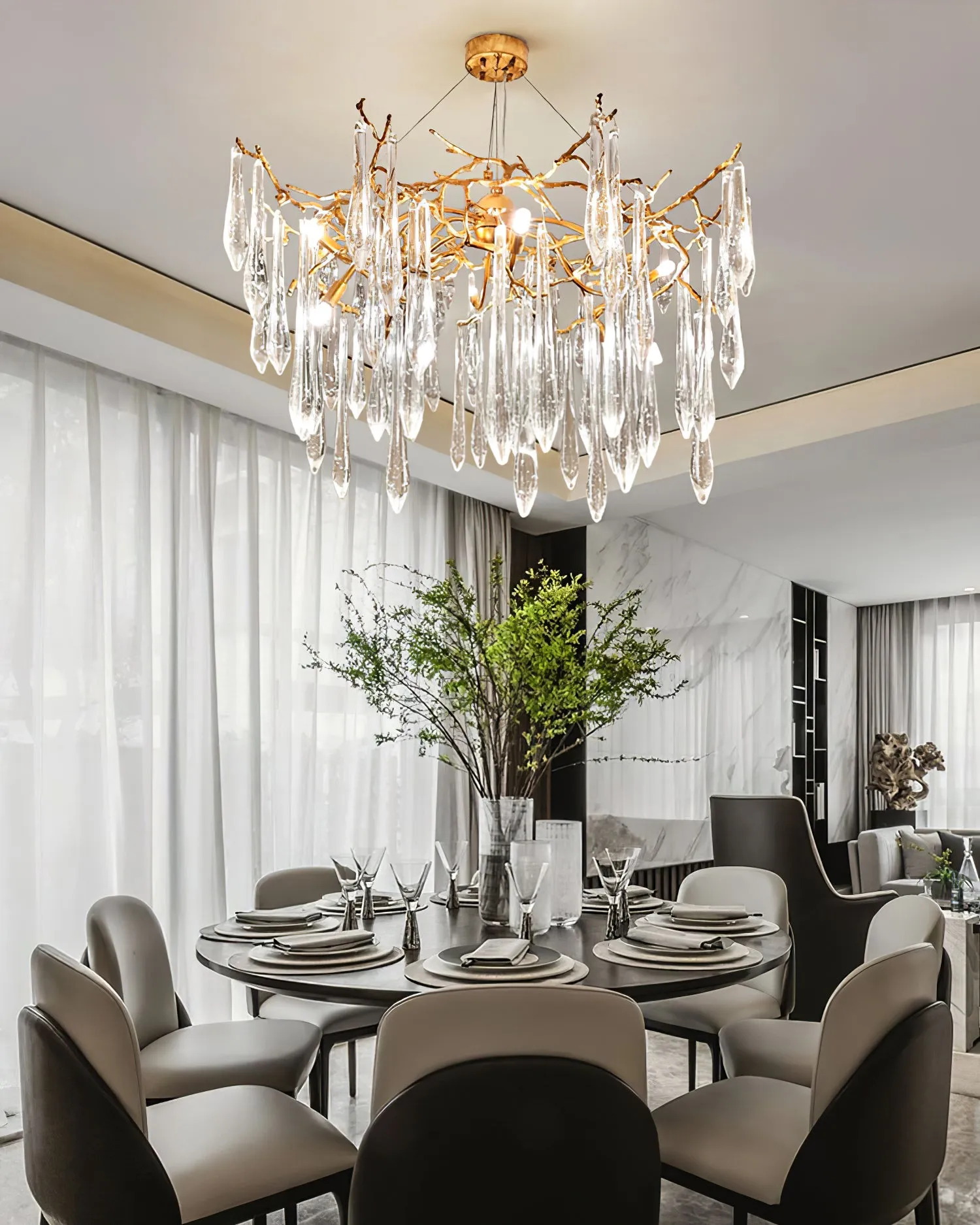 Icicle Crystal Chandelier