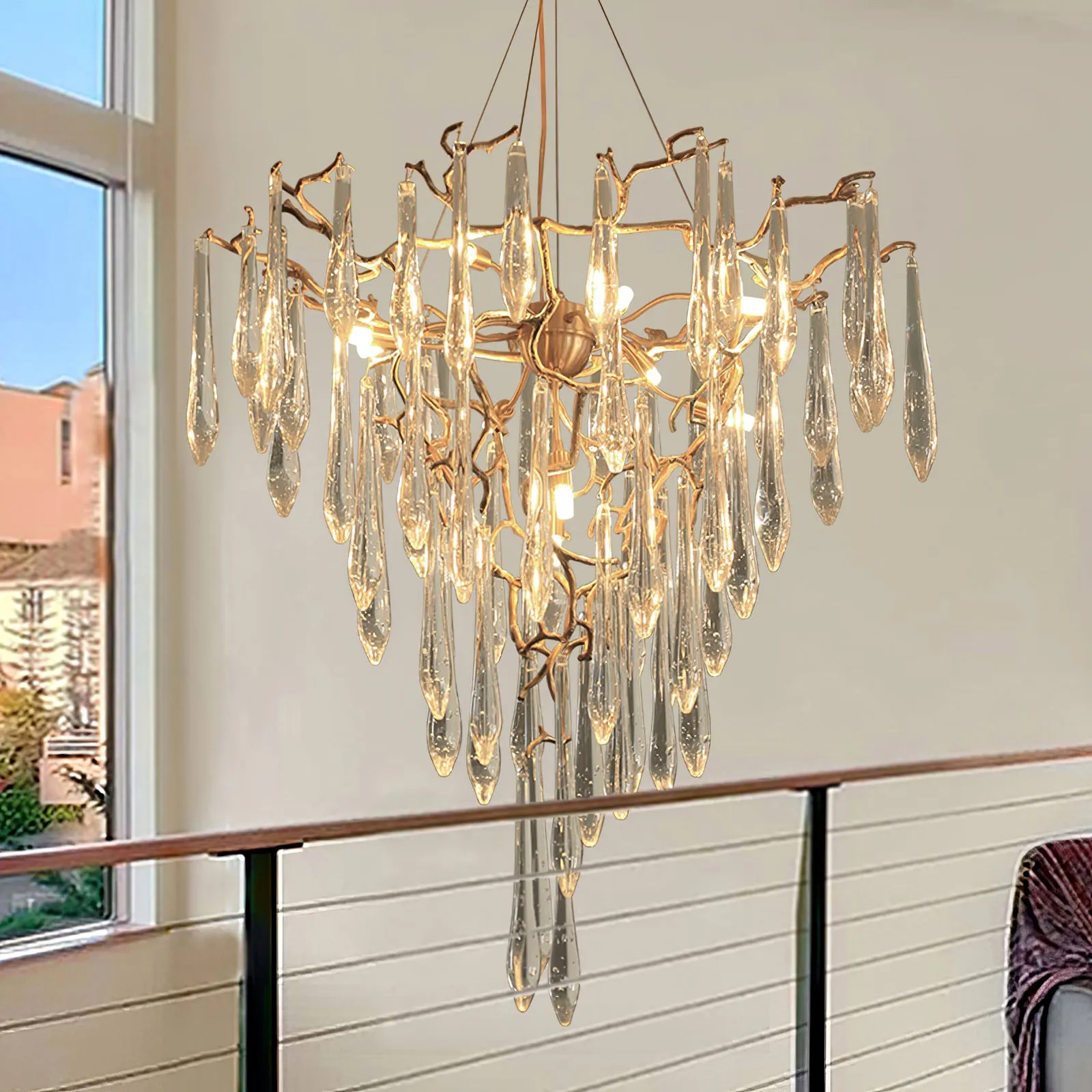 Icicle Crystal Chandelier
