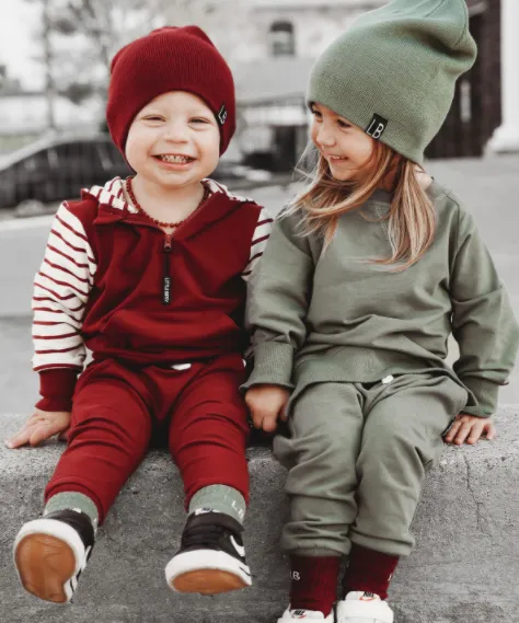 Little Bipsy - Holiday Hoodie in Cranberry