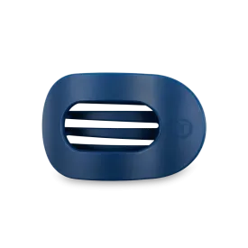 Medium Teleties Flat Oval Clip - Midnight Rain Navy