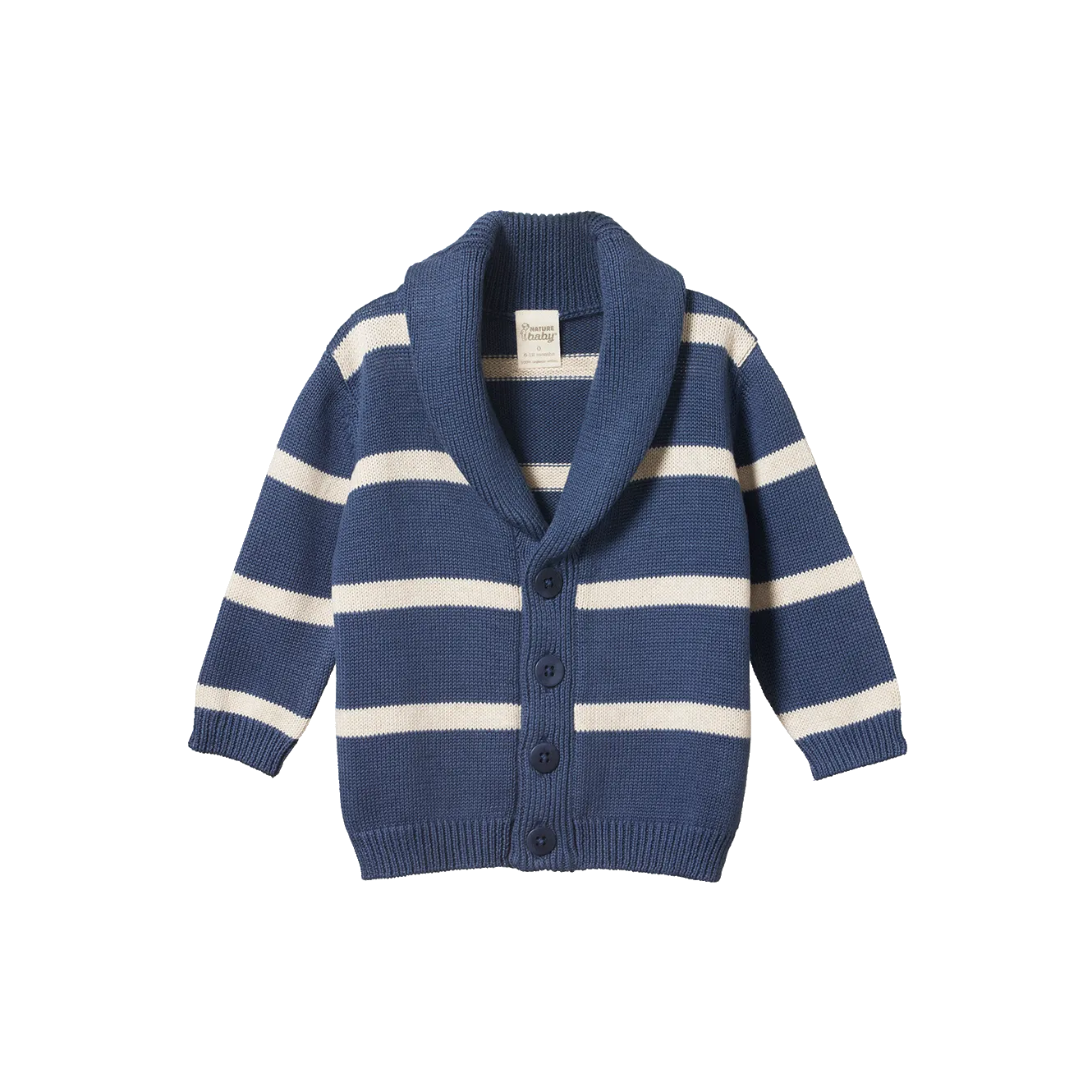 Nature Baby Benji Jacket - Vintage Indigo/Oatmeal Marl Stripe