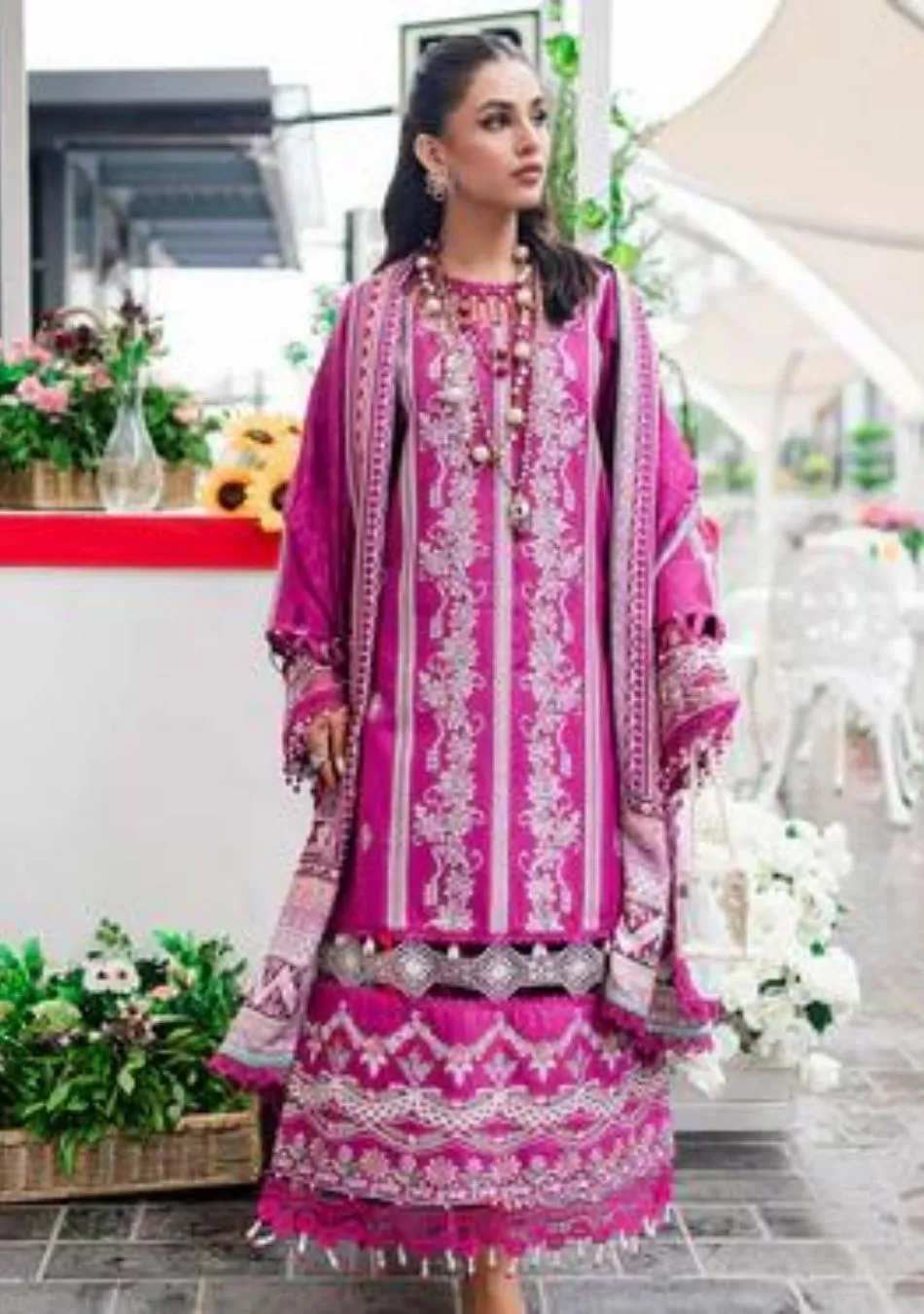 Parishay-Embroidered Woolen-Pink-3PC