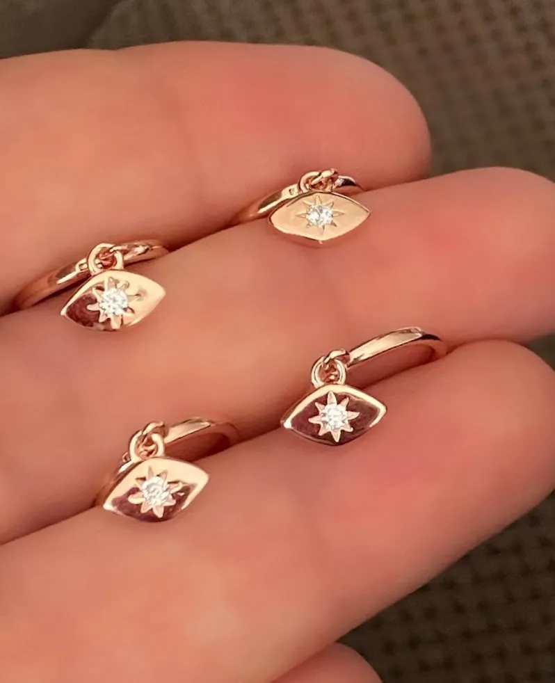 Petite Hoops with charms