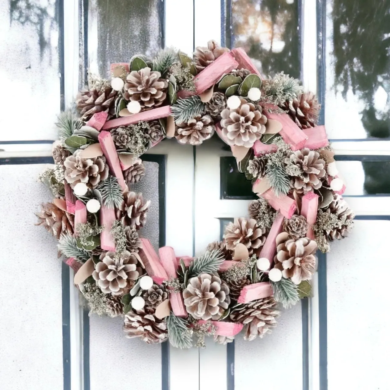 Pink And White Luxury Christmas Wreath
