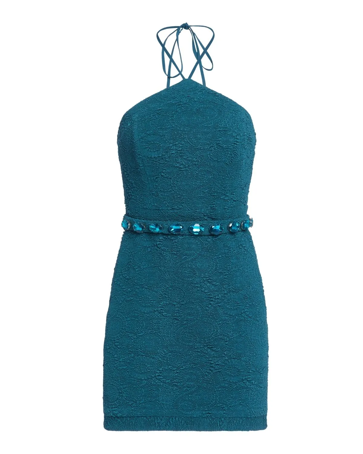 Stretch Jacquard Beaded Mini